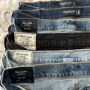 Lot of 6 Men’s Abercrombie jeans 32x30 & 33x30